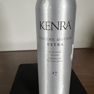 Kenra Volume Mousse Extra 17 Firm‎ Hold Hair Styling Foam 8 oz Silver Canister